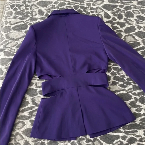 NWT 4th & Reckless Chic Purple Blazer with Cutout Design - Picture 4 of 12